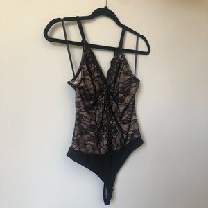 Dynamite Black Lace Bodysuit - Small